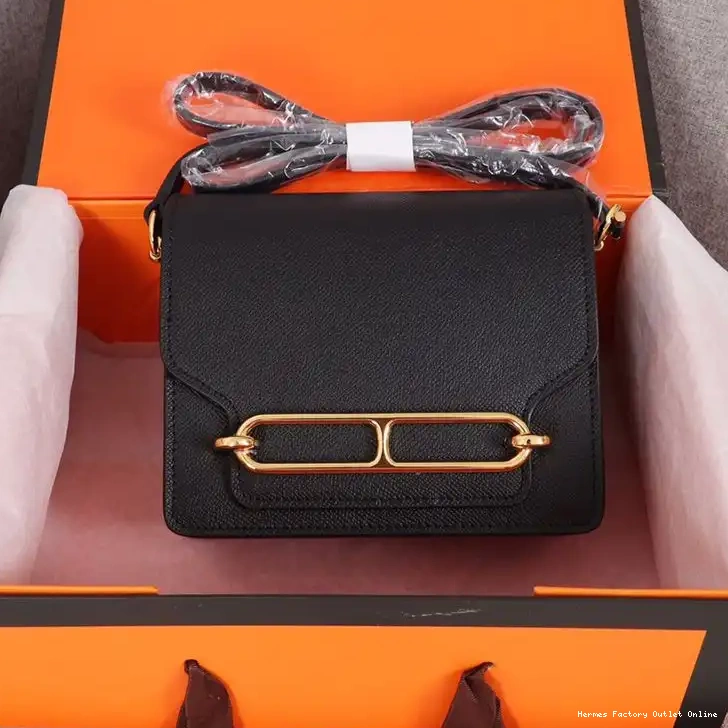 Hardware Roulis Bag Leather Black Gold Epsom In Hermes 0503